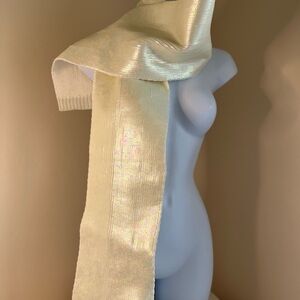 Elegant Cream Iridescent Scarf